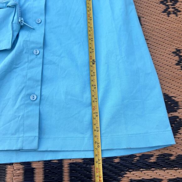 Meshki | NWT Rachel Belted Cargo Utility Mini Dress Turquoise Size Small - Picture 7 of 7
